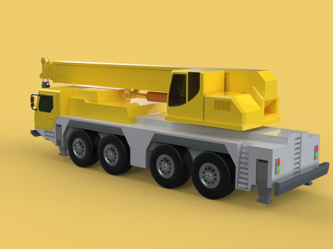 LIEBHERR LTM1070 LTM 1070 TELESCOPIC MOBILE CRANE CRAWLER TRUCK 3D Model