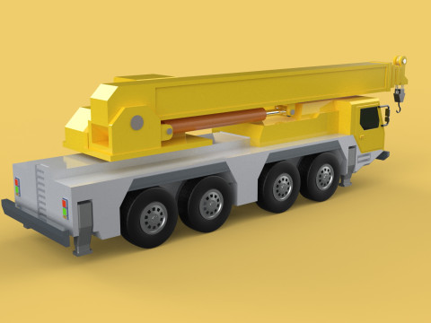 LIEBHERR LTM1070 LTM 1070 TELESCOPIC MOBILE CRANE CRAWLER TRUCK 3D Model