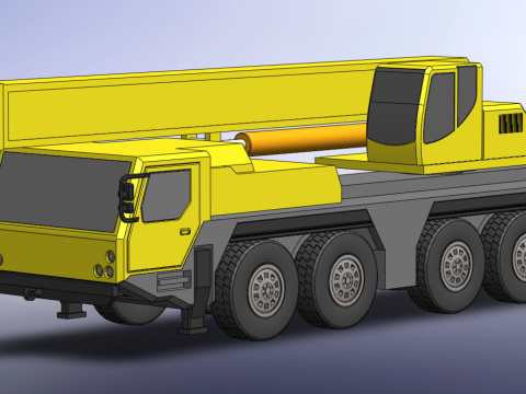 LIEBHERR LTM1070 LTM 1070 TELESCOPIC MOBILE CRANE CRAWLER TRUCK 3D Model
