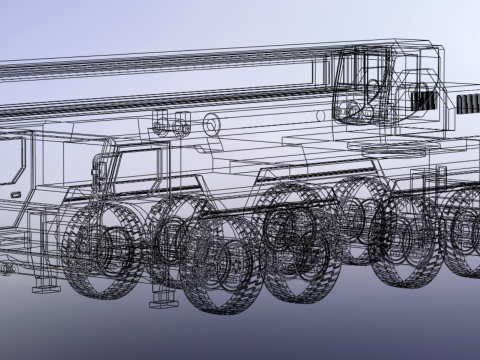 LIEBHERR LTM1070 LTM 1070 TELESCOPIC MOBILE CRANE CRAWLER TRUCK 3D Model