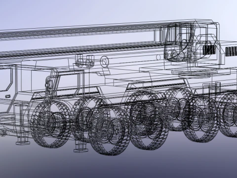 LIEBHERR LTM1070 LTM 1070 TELESCOPIC MOBILE CRANE CRAWLER TRUCK 3D Model