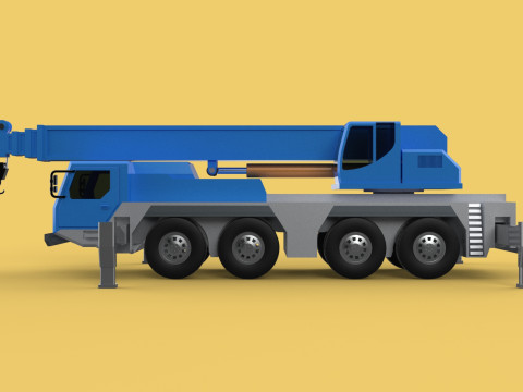 MOBILE CRANE TELESCOPIC ALL-TERRAIN CRAWLER LIFTING JIB TRUCK Modelo 3D