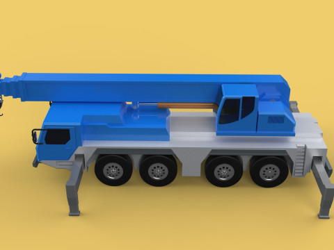 MOBILE CRANE TELESCOPIC ALL-TERRAIN CRAWLER LIFTING JIB TRUCK Modelo 3D