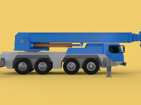 MOBILE CRANE TELESCOPIC ALL-TERRAIN CRAWLER LIFTING JIB TRUCK Modelo 3D