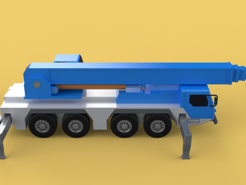MOBILE CRANE TELESCOPIC ALL-TERRAIN CRAWLER LIFTING JIB TRUCK Modelo 3D