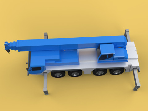MOBILE CRANE TELESCOPIC ALL-TERRAIN CRAWLER LIFTING JIB TRUCK Modelo 3D