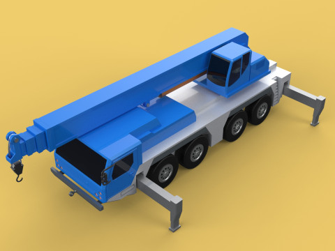 MOBILE CRANE TELESCOPIC ALL-TERRAIN CRAWLER LIFTING JIB TRUCK Modelo 3D