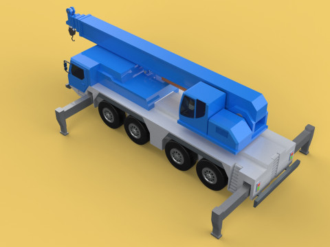 MOBILE CRANE TELESCOPIC ALL-TERRAIN CRAWLER LIFTING JIB TRUCK Modelo 3D
