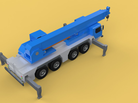 MOBILE CRANE TELESCOPIC ALL-TERRAIN CRAWLER LIFTING JIB TRUCK Modelo 3D