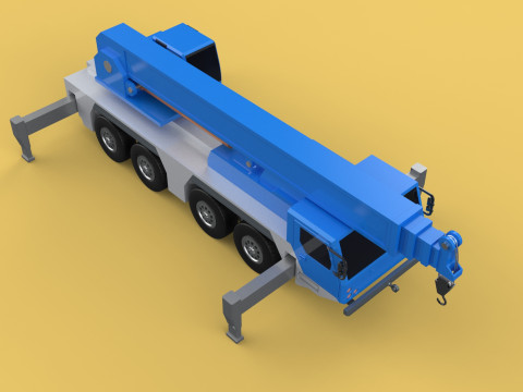 MOBILE CRANE TELESCOPIC ALL-TERRAIN CRAWLER LIFTING JIB TRUCK Modelo 3D
