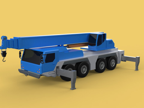 MOBILE CRANE TELESCOPIC ALL-TERRAIN CRAWLER LIFTING JIB TRUCK Modelo 3D