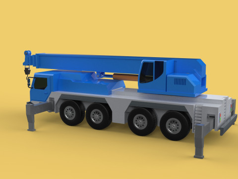 MOBILE CRANE TELESCOPIC ALL-TERRAIN CRAWLER LIFTING JIB TRUCK Modelo 3D