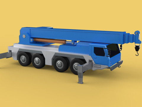 MOBILE CRANE TELESCOPIC ALL-TERRAIN CRAWLER LIFTING JIB TRUCK Modelo 3D