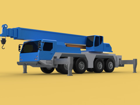 MOBILE CRANE TELESCOPIC ALL-TERRAIN CRAWLER LIFTING JIB TRUCK Modelo 3D