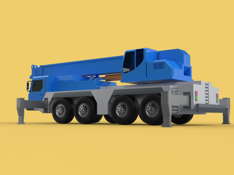 MOBILE CRANE TELESCOPIC ALL-TERRAIN CRAWLER LIFTING JIB TRUCK Modelo 3D