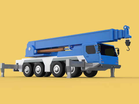 MOBILE CRANE TELESCOPIC ALL-TERRAIN CRAWLER LIFTING JIB TRUCK Modelo 3D