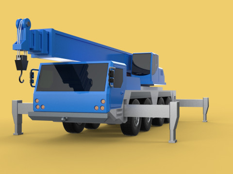 MOBILE CRANE TELESCOPIC ALL-TERRAIN CRAWLER LIFTING JIB TRUCK Modelo 3D