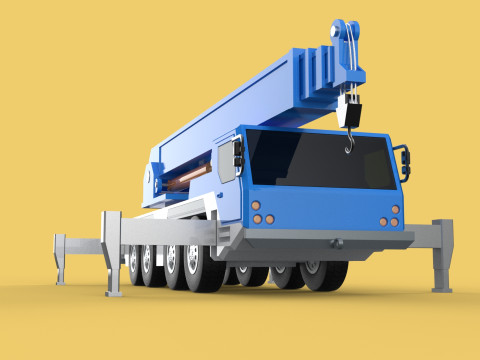 MOBILE CRANE TELESCOPIC ALL-TERRAIN CRAWLER LIFTING JIB TRUCK Modelo 3D