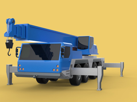 MOBILE CRANE TELESCOPIC ALL-TERRAIN CRAWLER LIFTING JIB TRUCK Modelo 3D