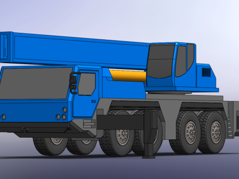 MOBILE CRANE TELESCOPIC ALL-TERRAIN CRAWLER LIFTING JIB TRUCK Modelo 3D