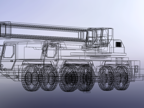 MOBILE CRANE TELESCOPIC ALL-TERRAIN CRAWLER LIFTING JIB TRUCK Modelo 3D