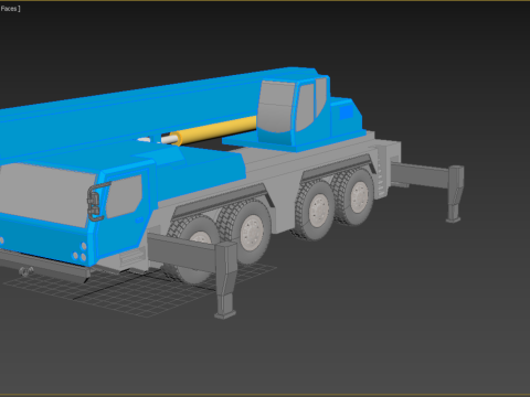 MOBILE CRANE TELESCOPIC ALL-TERRAIN CRAWLER LIFTING JIB TRUCK Modelo 3D