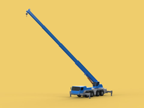 EXTENDED TELESCOPIC BOOM LONG REACH MOBILE CRANE CRAWLER TRUCK 3D मॉडल