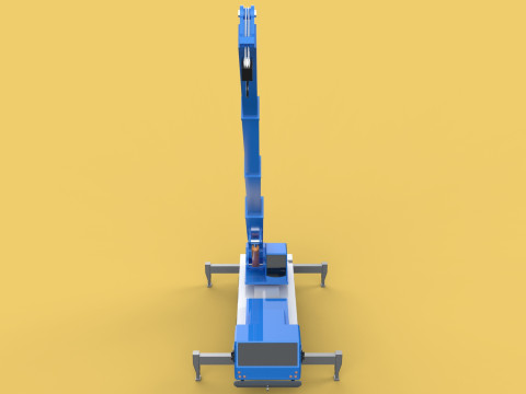 EXTENDED TELESCOPIC BOOM LONG REACH MOBILE CRANE CRAWLER TRUCK 3D Model