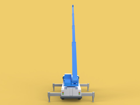 EXTENDED TELESCOPIC BOOM LONG REACH MOBILE CRANE CRAWLER TRUCK 3D Model