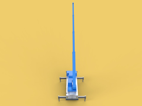 EXTENDED TELESCOPIC BOOM LONG REACH MOBILE CRANE CRAWLER TRUCK 3D Model