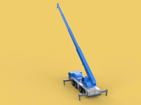 EXTENDED TELESCOPIC BOOM LONG REACH MOBILE CRANE CRAWLER TRUCK 3D Model