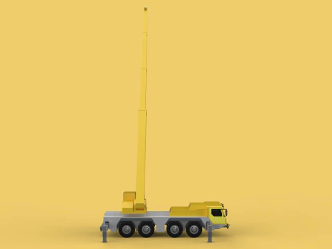 MOUNTED EXTENDED TELESCOPIC BOOM LONG REACH MOBILE CRANE ARM JIB 3D Model