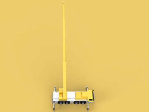 MOUNTED EXTENDED TELESCOPIC BOOM LONG REACH MOBILE CRANE ARM JIB Model 3D