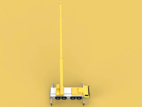 MOUNTED EXTENDED TELESCOPIC BOOM LONG REACH MOBILE CRANE ARM JIB 3D Model