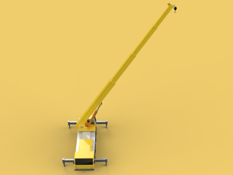MOUNTED EXTENDED TELESCOPIC BOOM LONG REACH MOBILE CRANE ARM JIB Model 3D