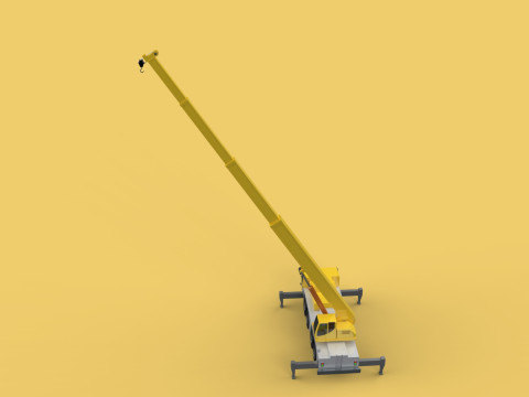 MOUNTED EXTENDED TELESCOPIC BOOM LONG REACH MOBILE CRANE ARM JIB Model 3D