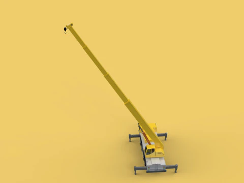 MOUNTED EXTENDED TELESCOPIC BOOM LONG REACH MOBILE CRANE ARM JIB 3D Model