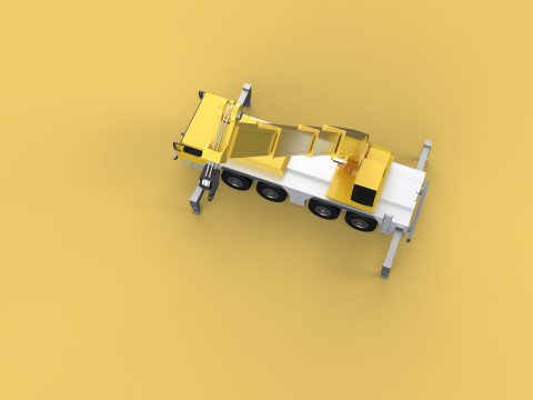 MOUNTED EXTENDED TELESCOPIC BOOM LONG REACH MOBILE CRANE ARM JIB Model 3D