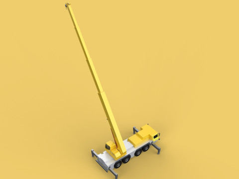 MOUNTED EXTENDED TELESCOPIC BOOM LONG REACH MOBILE CRANE ARM JIB Model 3D