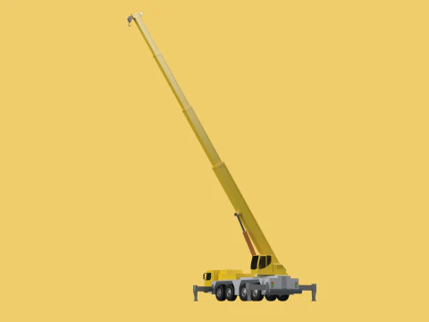 MOUNTED EXTENDED TELESCOPIC BOOM LONG REACH MOBILE CRANE ARM JIB 3D Model
