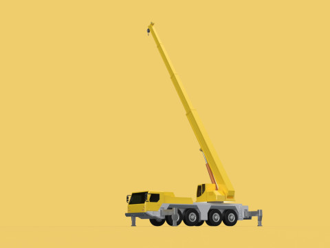 OUTRIGGER TRUCK TELESCOPIC MOBILE CRANE ARM JIB LTM1070 LTM-1070 3D Model