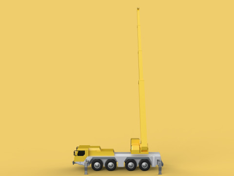 OUTRIGGER TRUCK TELESCOPIC MOBILE CRANE ARM JIB LTM1070 LTM-1070 Model 3D
