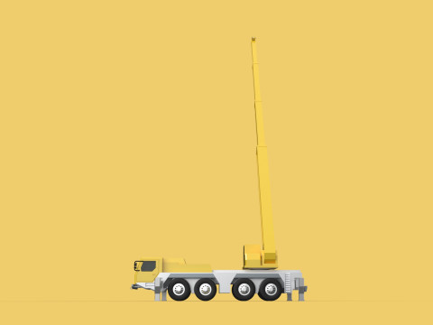 OUTRIGGER TRUCK TELESCOPIC MOBILE CRANE ARM JIB LTM1070 LTM-1070 Model 3D