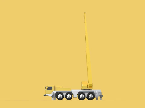 OUTRIGGER TRUCK TELESCOPIC MOBILE CRANE ARM JIB LTM1070 LTM-1070 3D Model