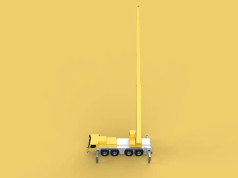 OUTRIGGER TRUCK TELESCOPIC MOBILE CRANE ARM JIB LTM1070 LTM-1070 3D Model