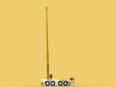 OUTRIGGER TRUCK TELESCOPIC MOBILE CRANE ARM JIB LTM1070 LTM-1070 Model 3D