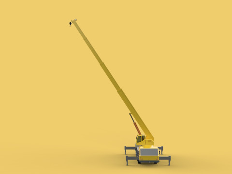 OUTRIGGER TRUCK TELESCOPIC MOBILE CRANE ARM JIB LTM1070 LTM-1070 Model 3D