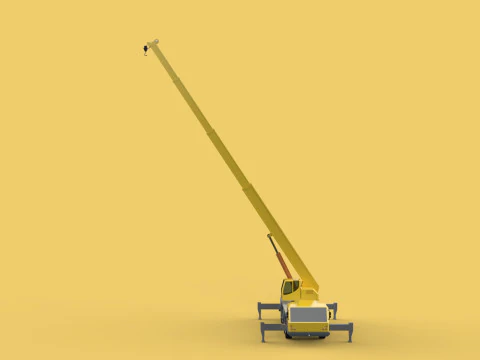 OUTRIGGER TRUCK TELESCOPIC MOBILE CRANE ARM JIB LTM1070 LTM-1070 3D Model