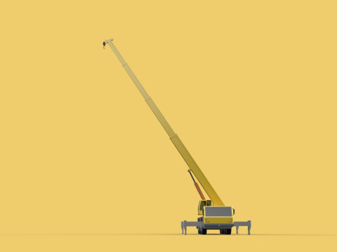 OUTRIGGER TRUCK TELESCOPIC MOBILE CRANE ARM JIB LTM1070 LTM-1070 Model 3D