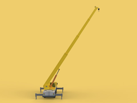 OUTRIGGER TRUCK TELESCOPIC MOBILE CRANE ARM JIB LTM1070 LTM-1070 Model 3D